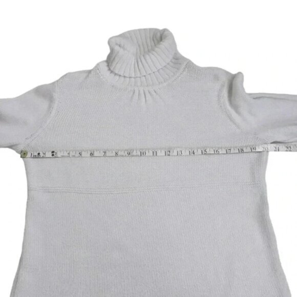 J Jill Turtleneck Knit  Sweater White Long Sleeve Size Medium - Picture 10 of 12